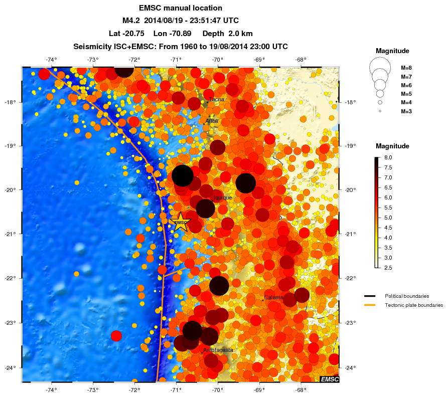 regional magnitude historical seismicity