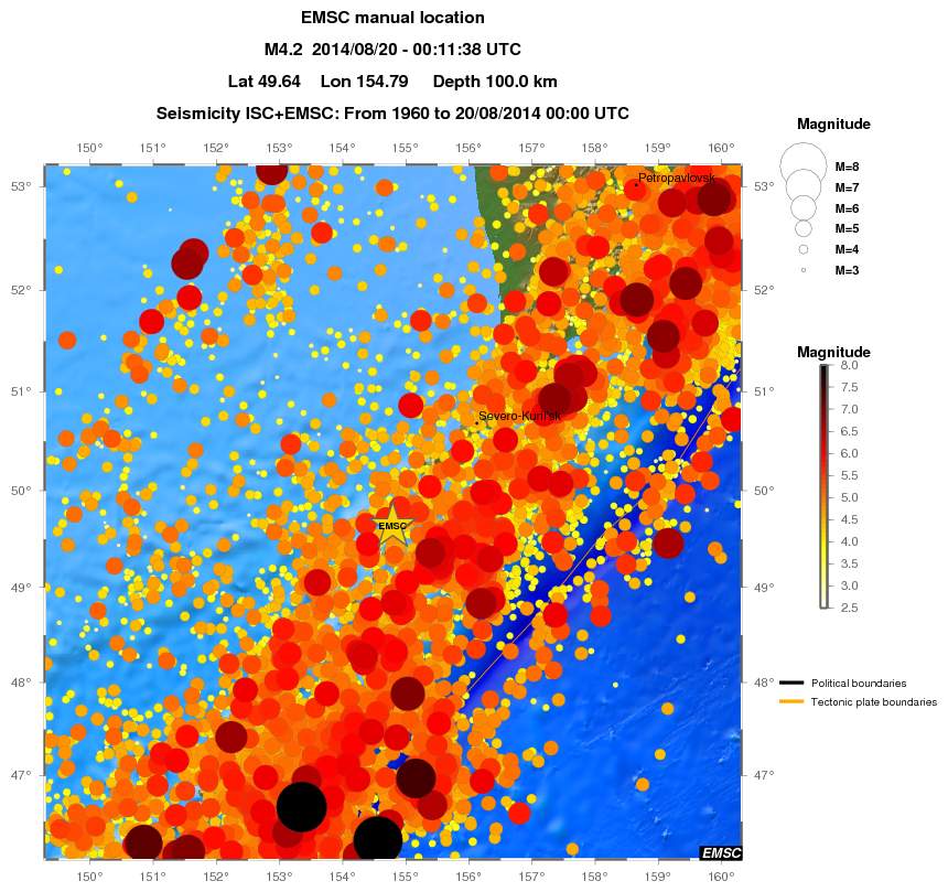regional magnitude historical seismicity