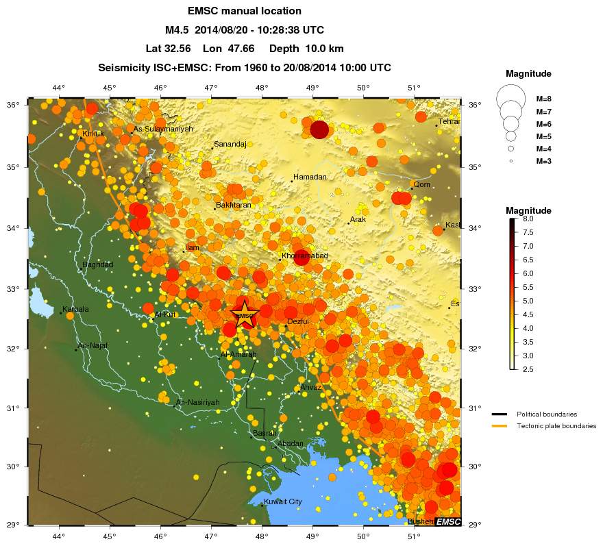 regional magnitude historical seismicity
