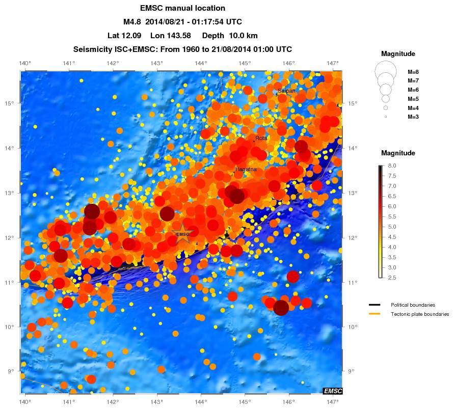 regional magnitude historical seismicity