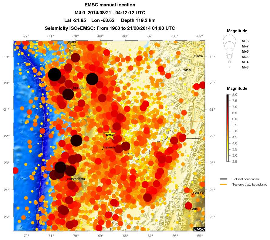 regional magnitude historical seismicity