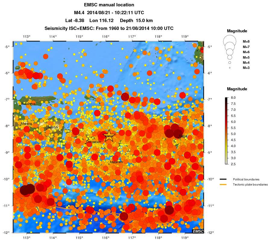 regional magnitude historical seismicity