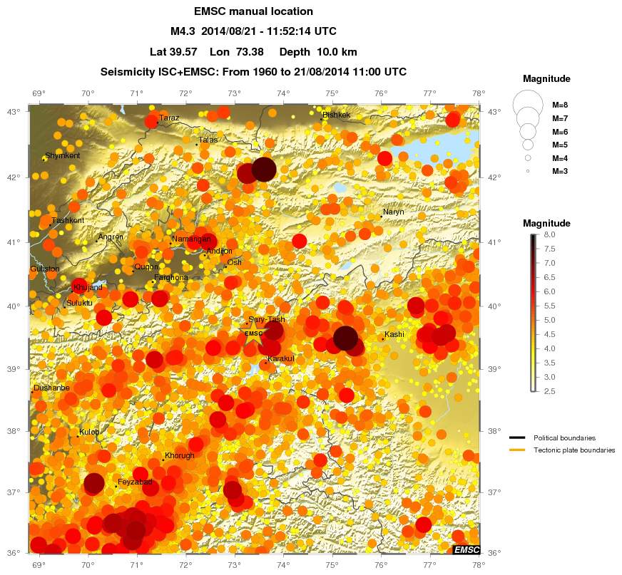 regional magnitude historical seismicity