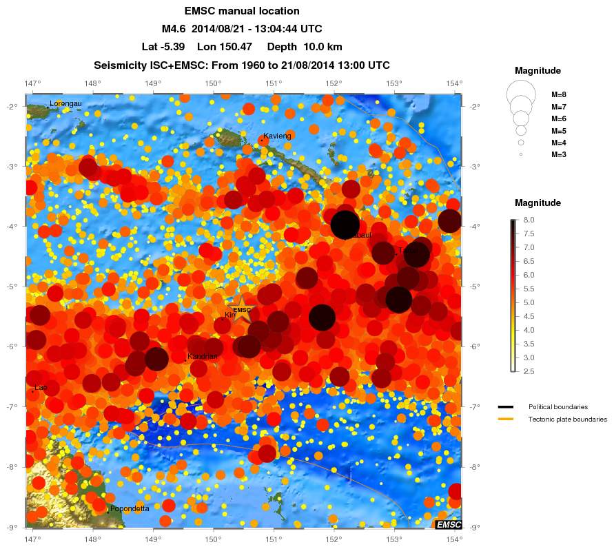 regional magnitude historical seismicity