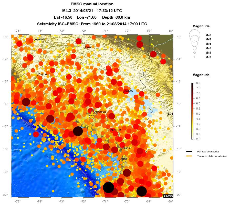 regional magnitude historical seismicity