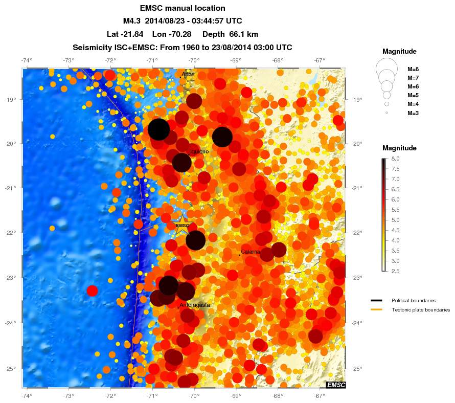 regional magnitude historical seismicity