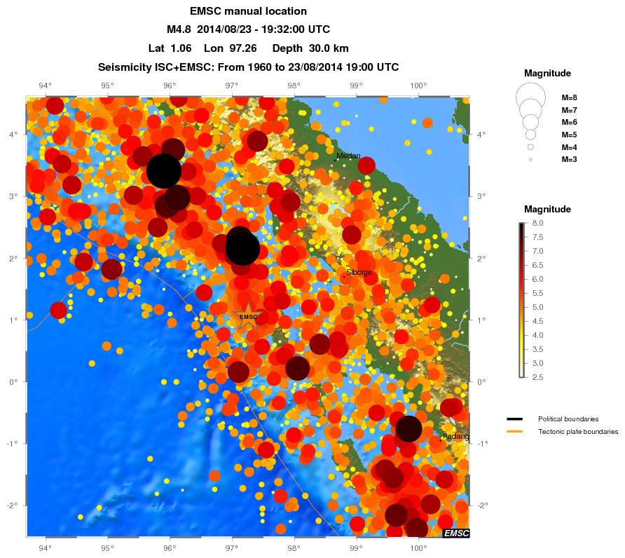 regional magnitude historical seismicity