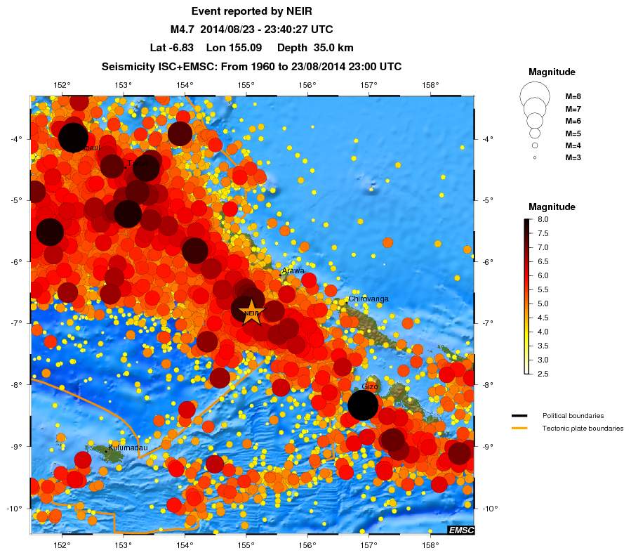 regional magnitude historical seismicity