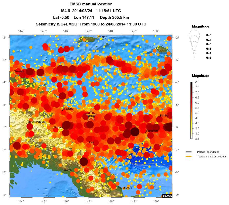 regional magnitude historical seismicity