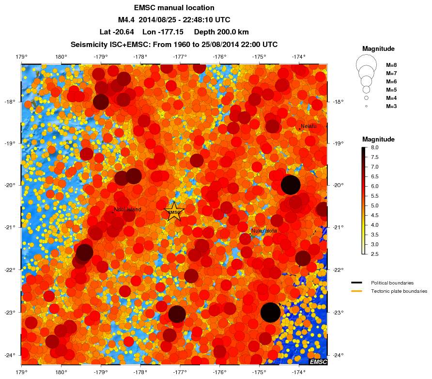 regional magnitude historical seismicity