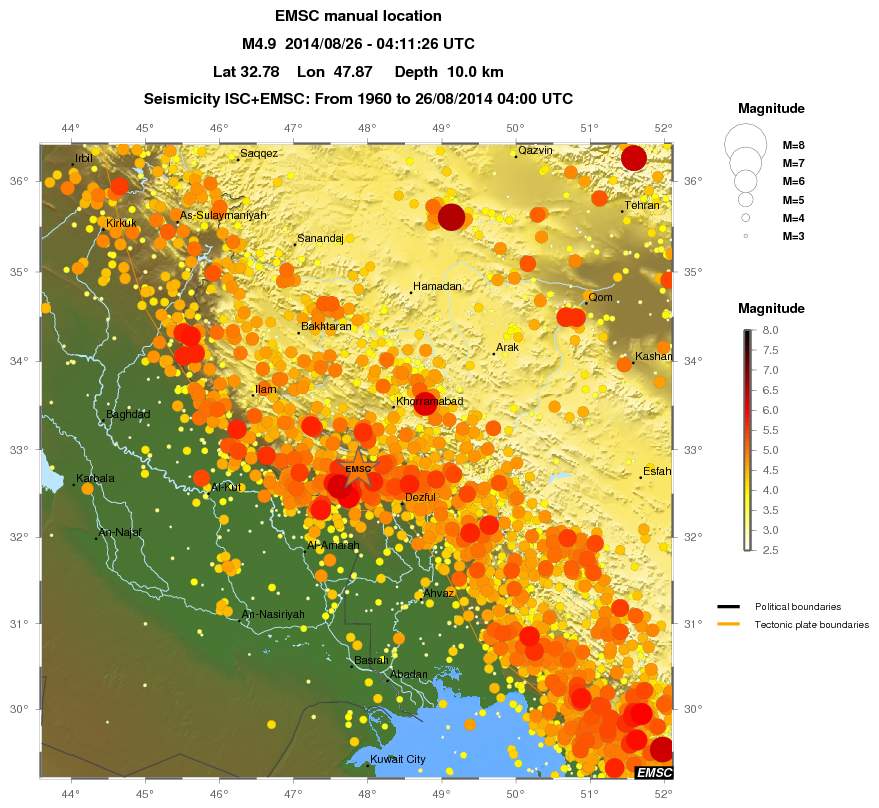 regional magnitude historical seismicity