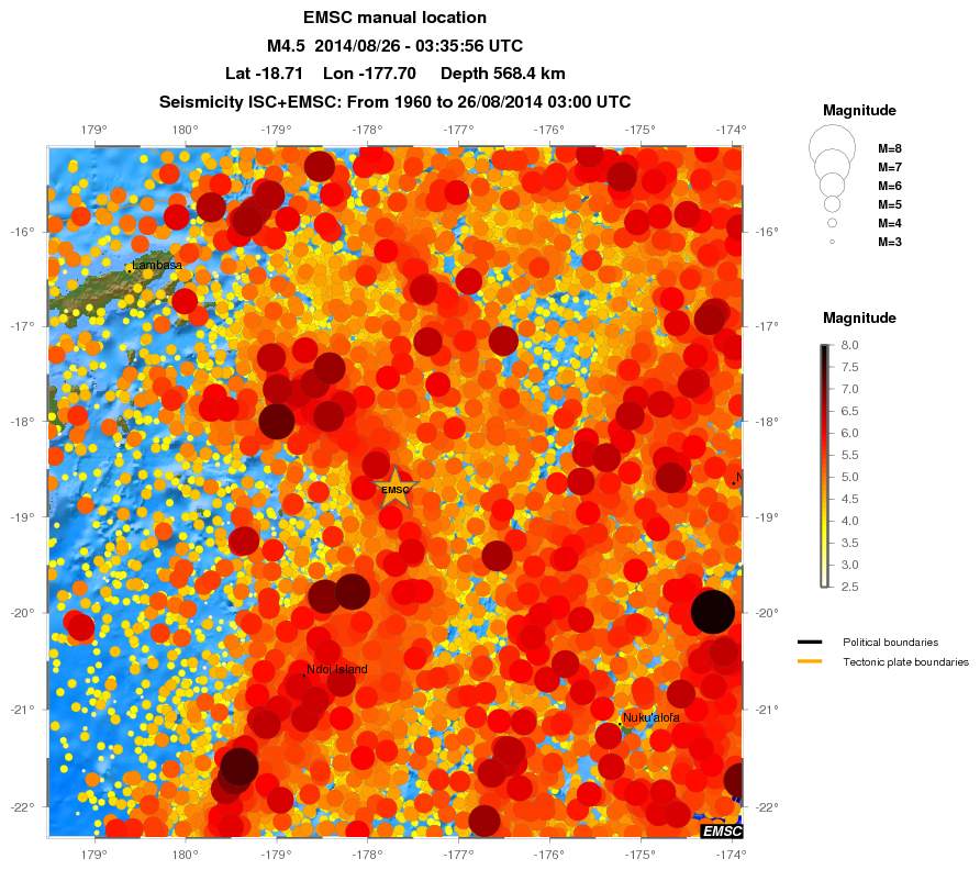 regional magnitude historical seismicity