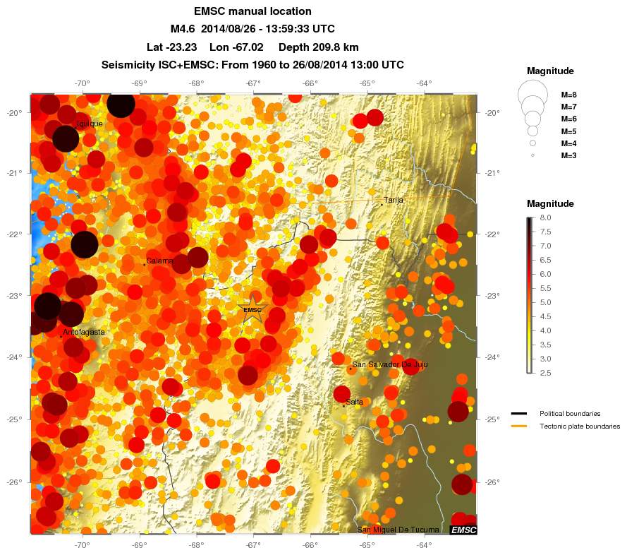 regional magnitude historical seismicity