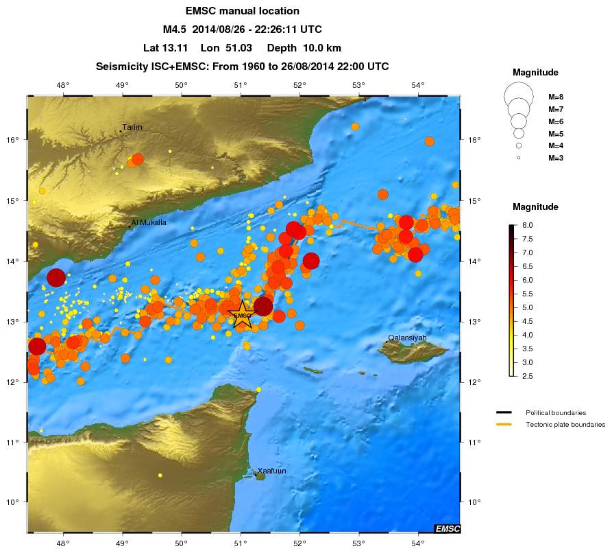 regional magnitude historical seismicity