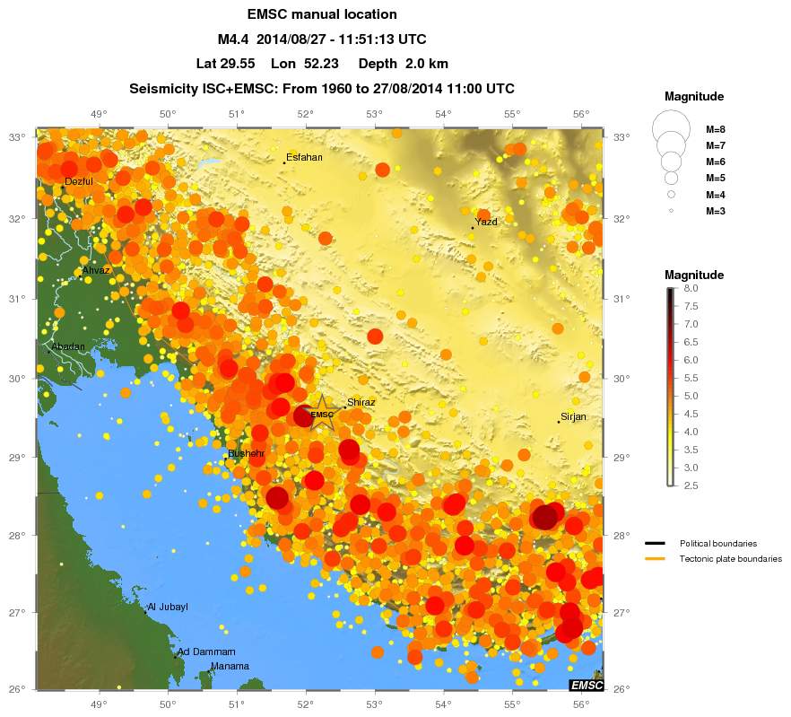 regional magnitude historical seismicity