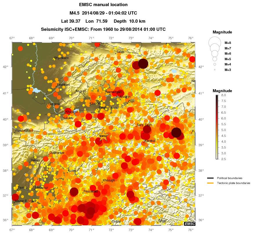 regional magnitude historical seismicity