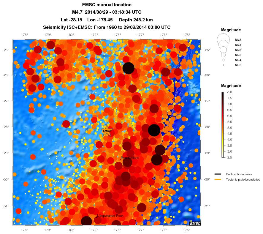 regional magnitude historical seismicity