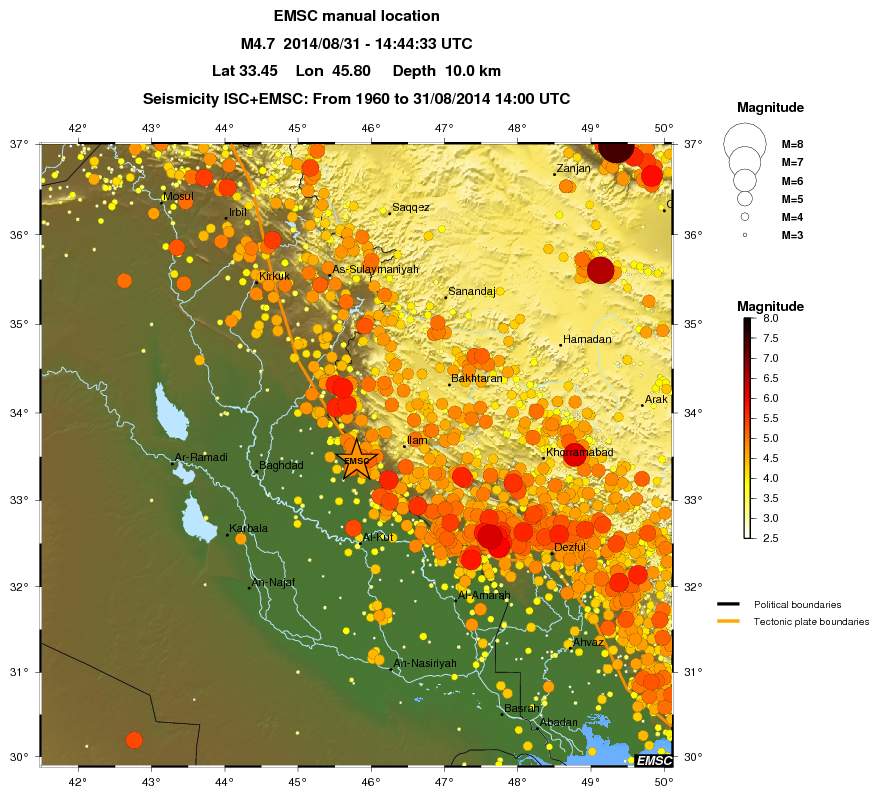 regional magnitude historical seismicity
