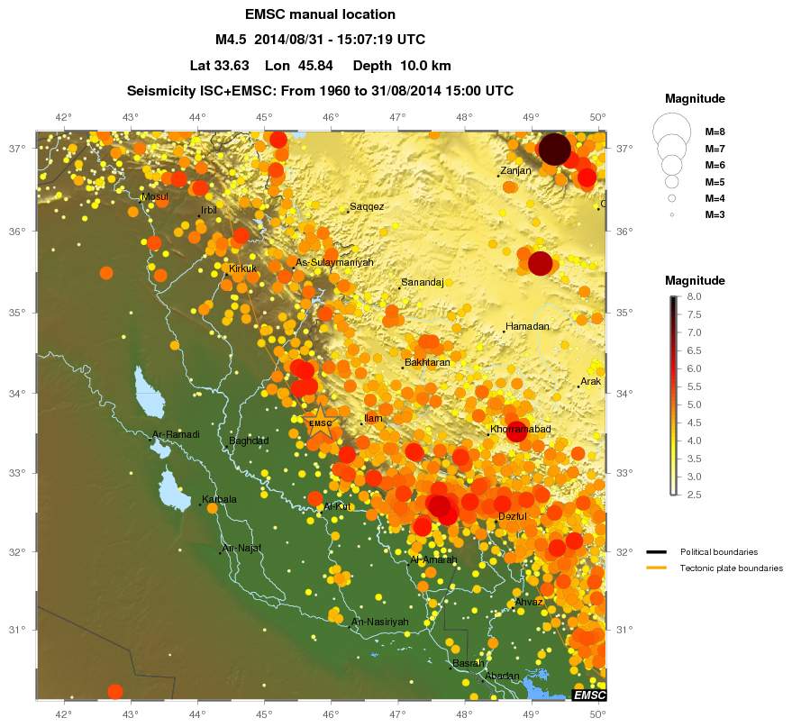 regional magnitude historical seismicity