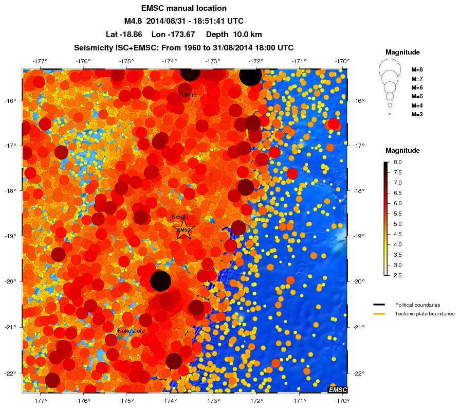 regional magnitude historical seismicity