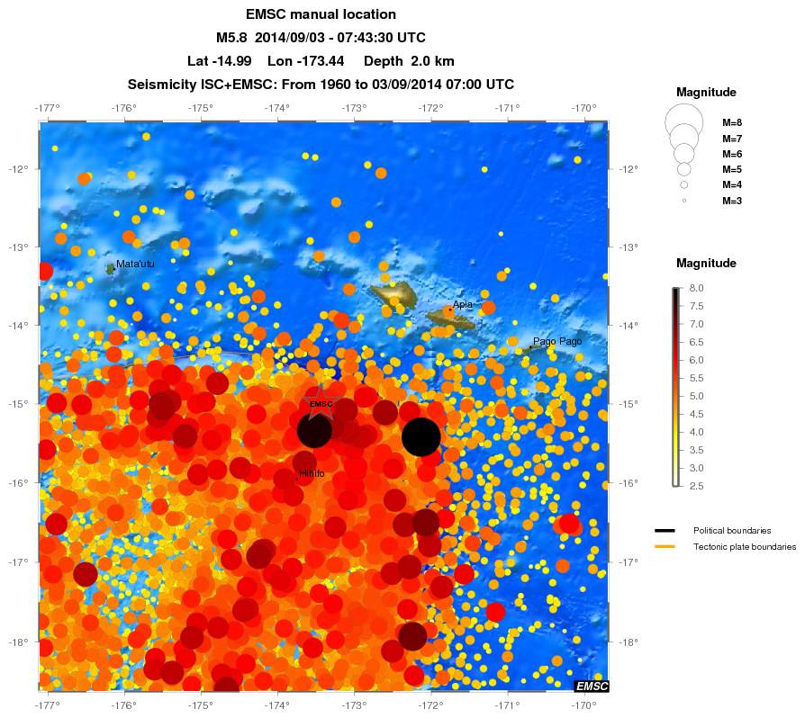 regional magnitude historical seismicity