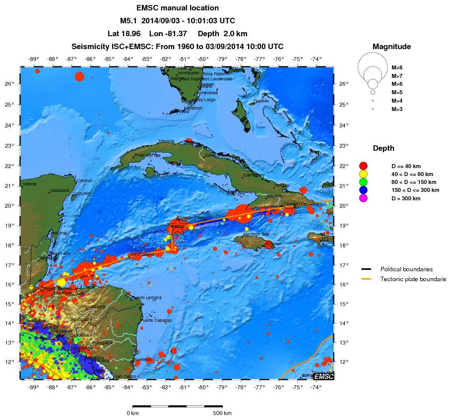 wide historical seismicity