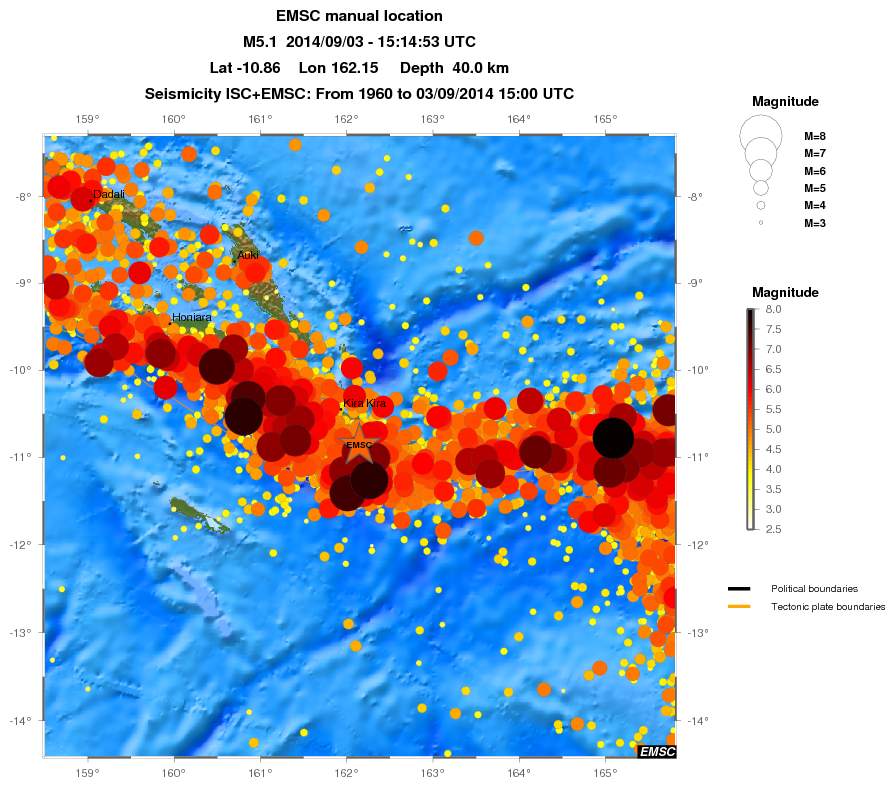 regional magnitude historical seismicity