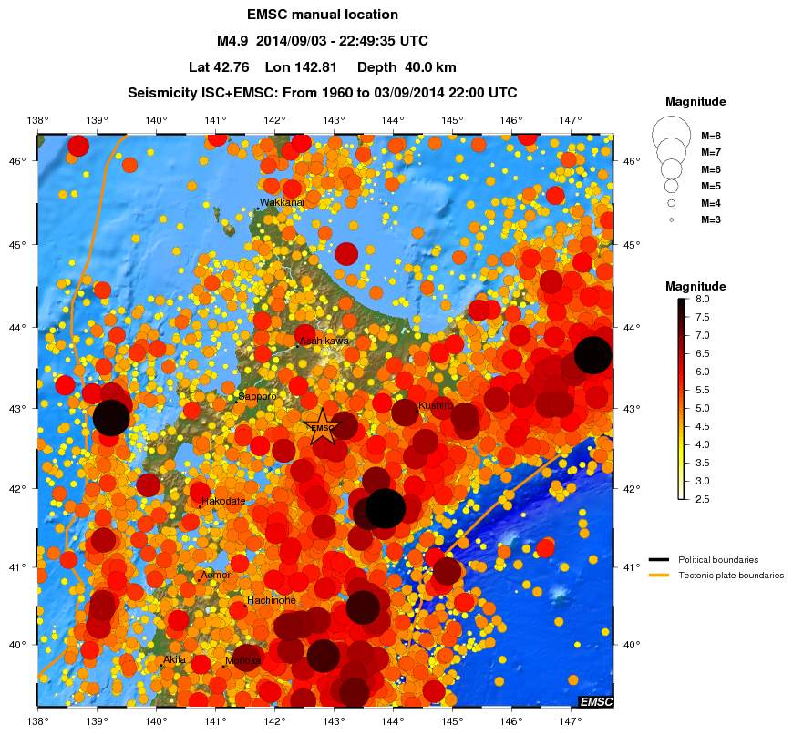 regional magnitude historical seismicity