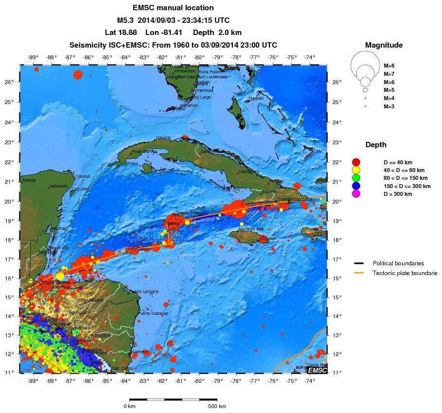 wide historical seismicity