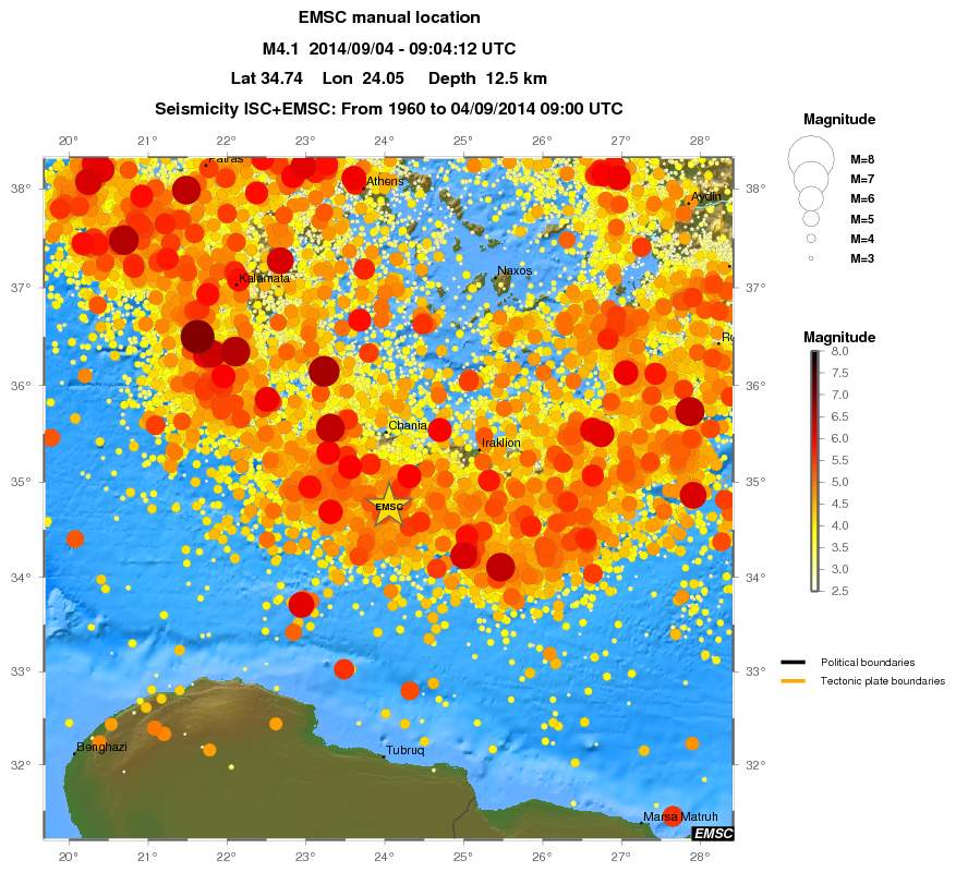 regional magnitude historical seismicity
