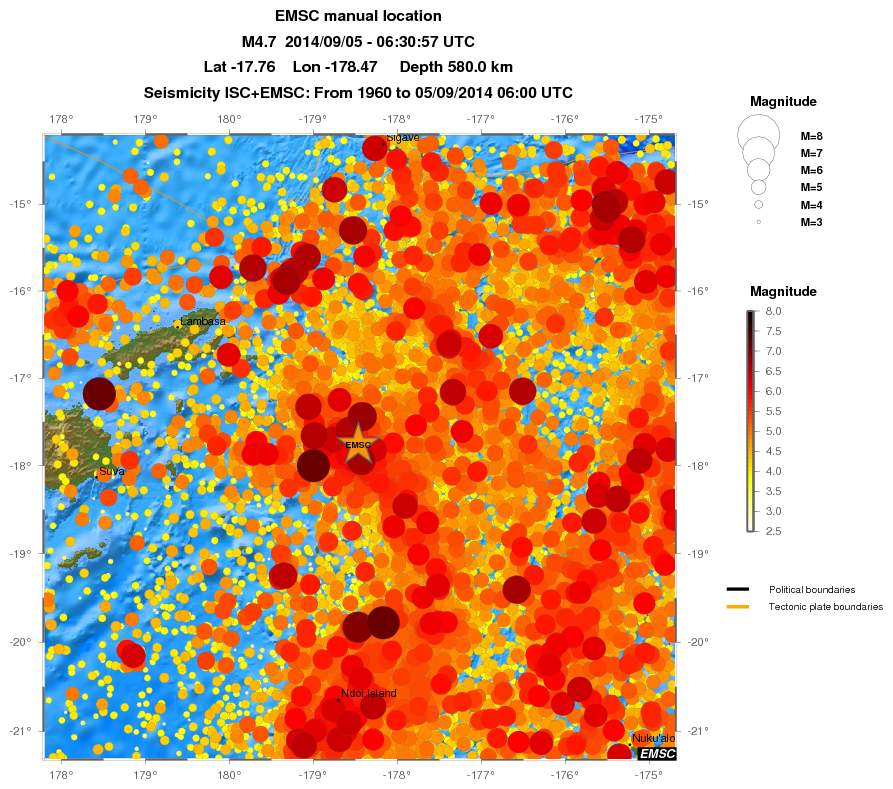 regional magnitude historical seismicity