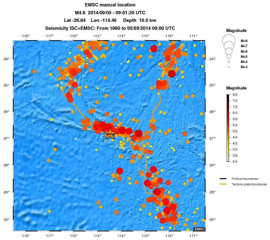 regional magnitude historical seismicity