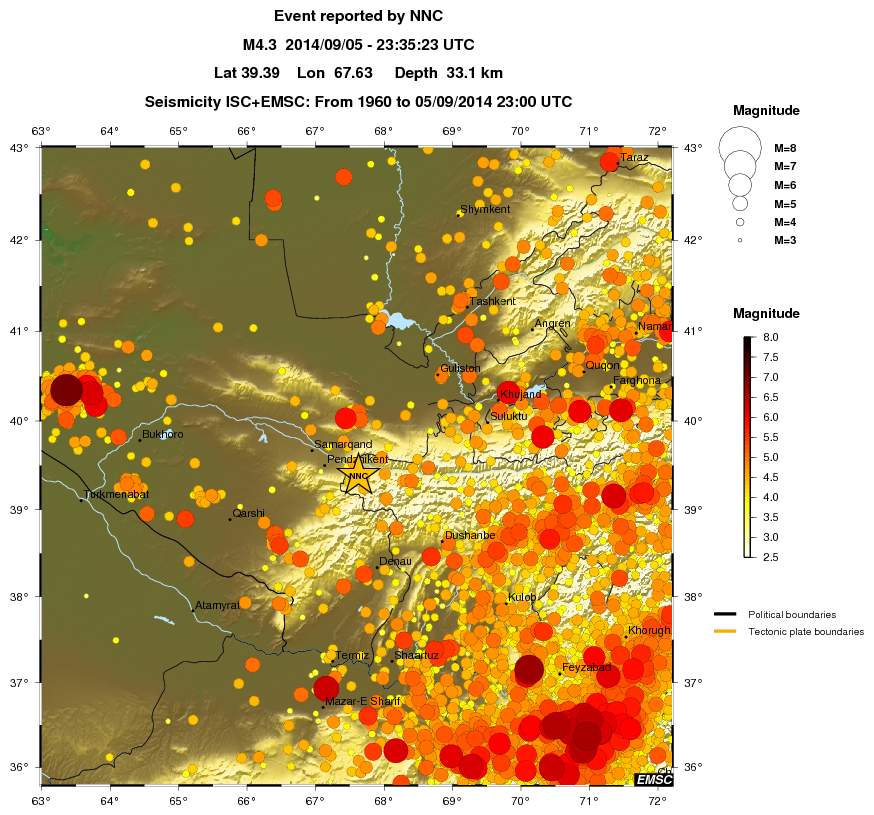 regional magnitude historical seismicity