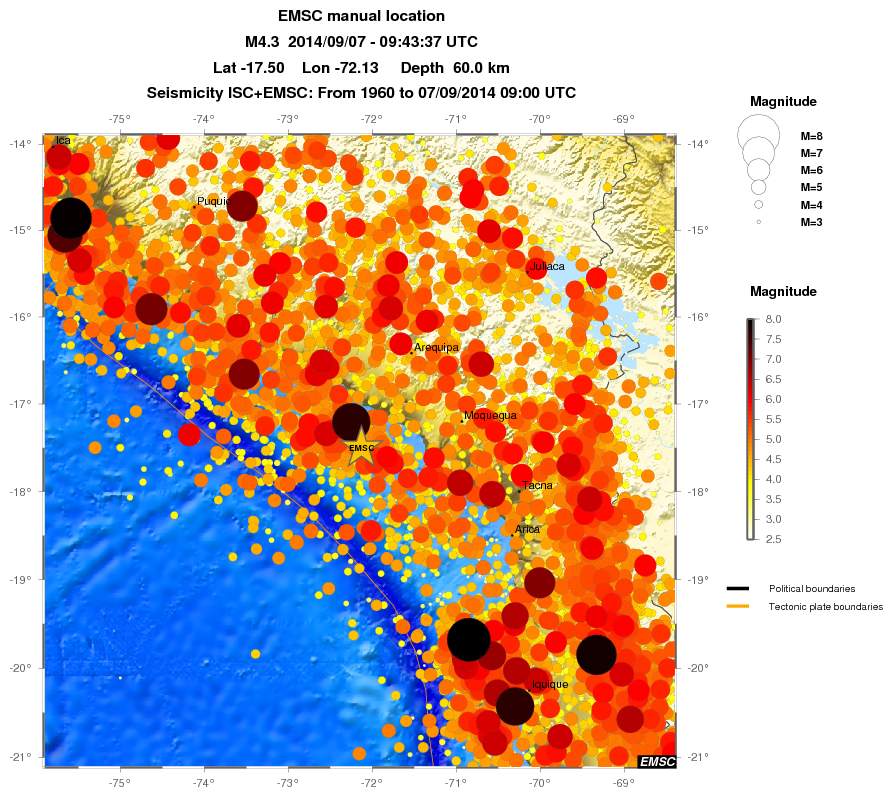 regional magnitude historical seismicity