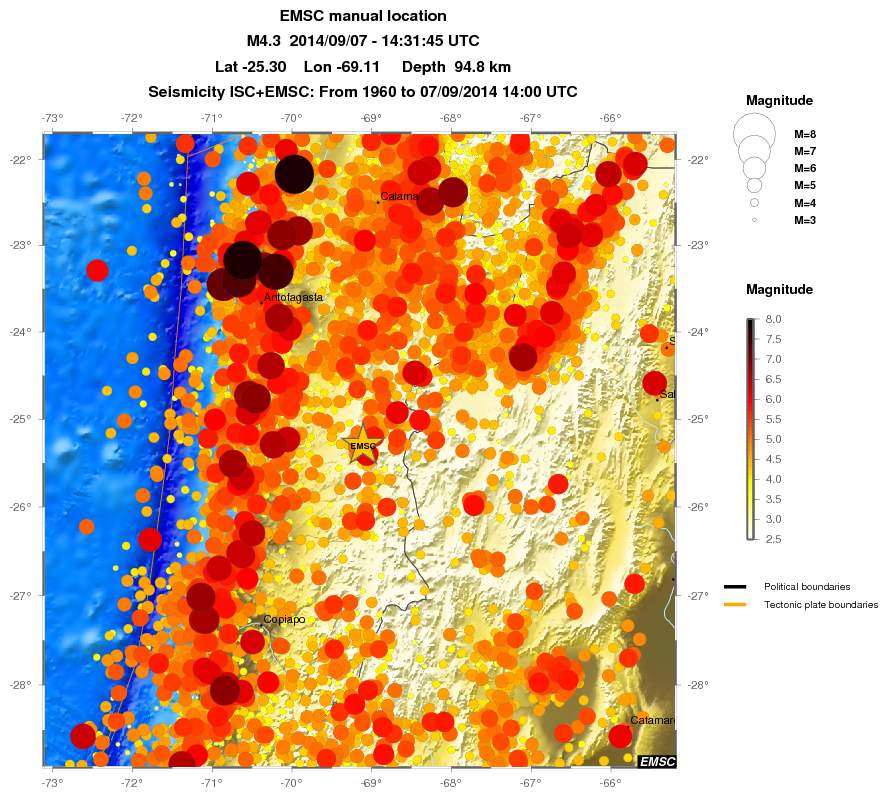 regional magnitude historical seismicity