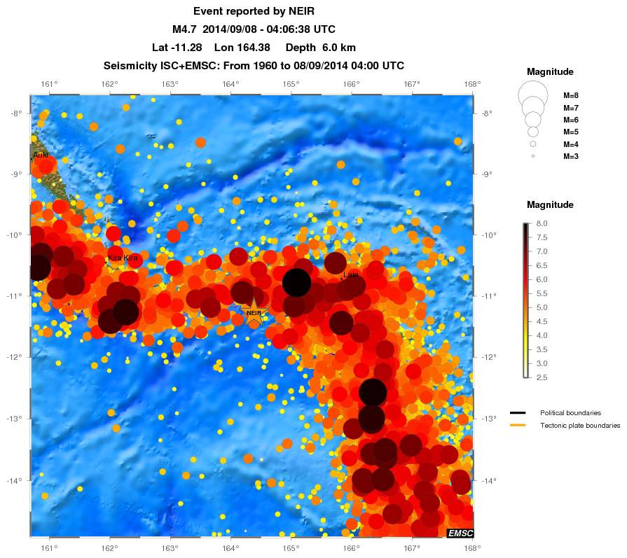 regional magnitude historical seismicity