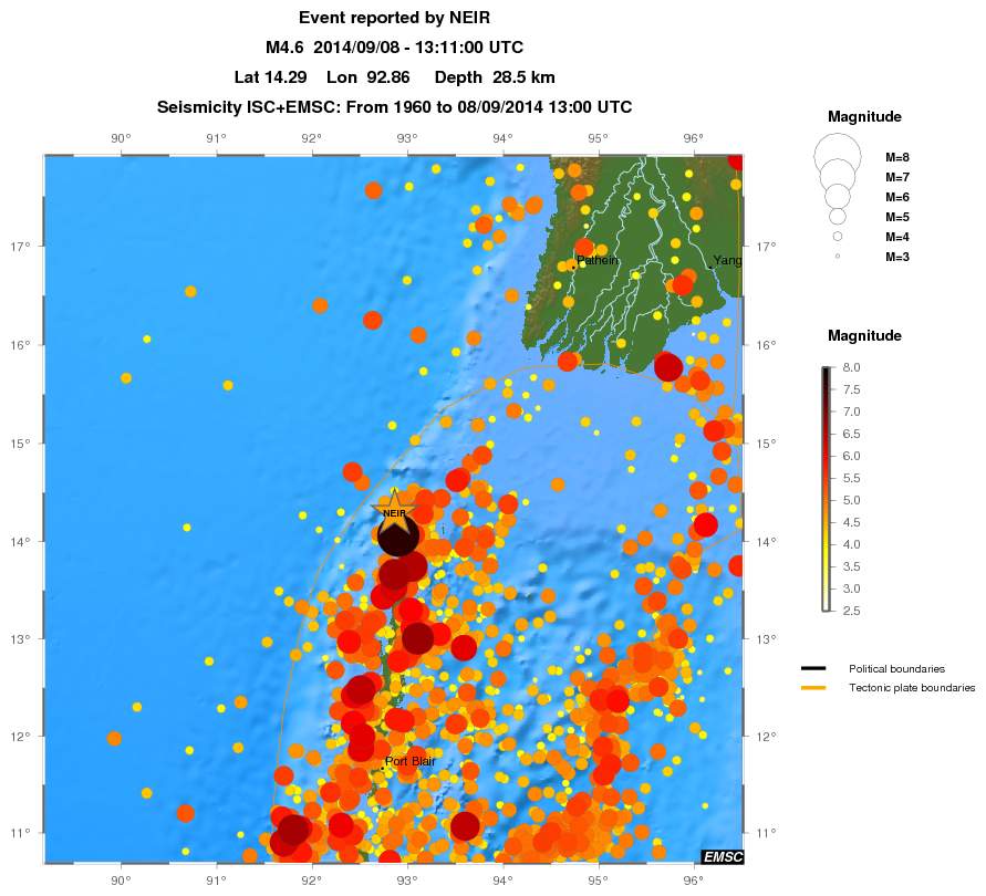 regional magnitude historical seismicity