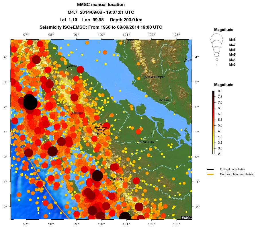regional magnitude historical seismicity