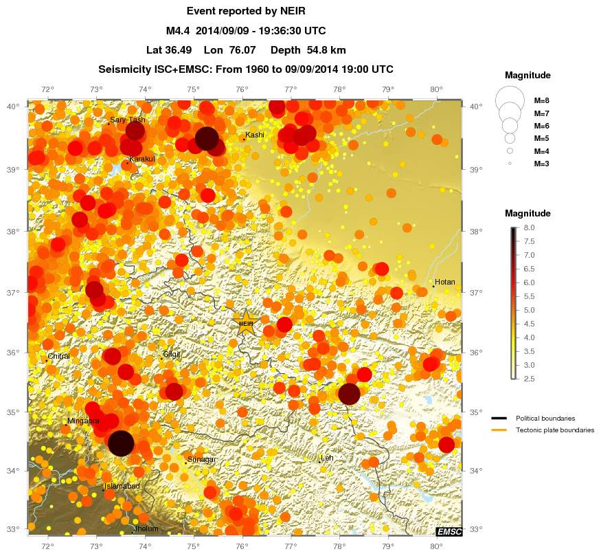 regional magnitude historical seismicity