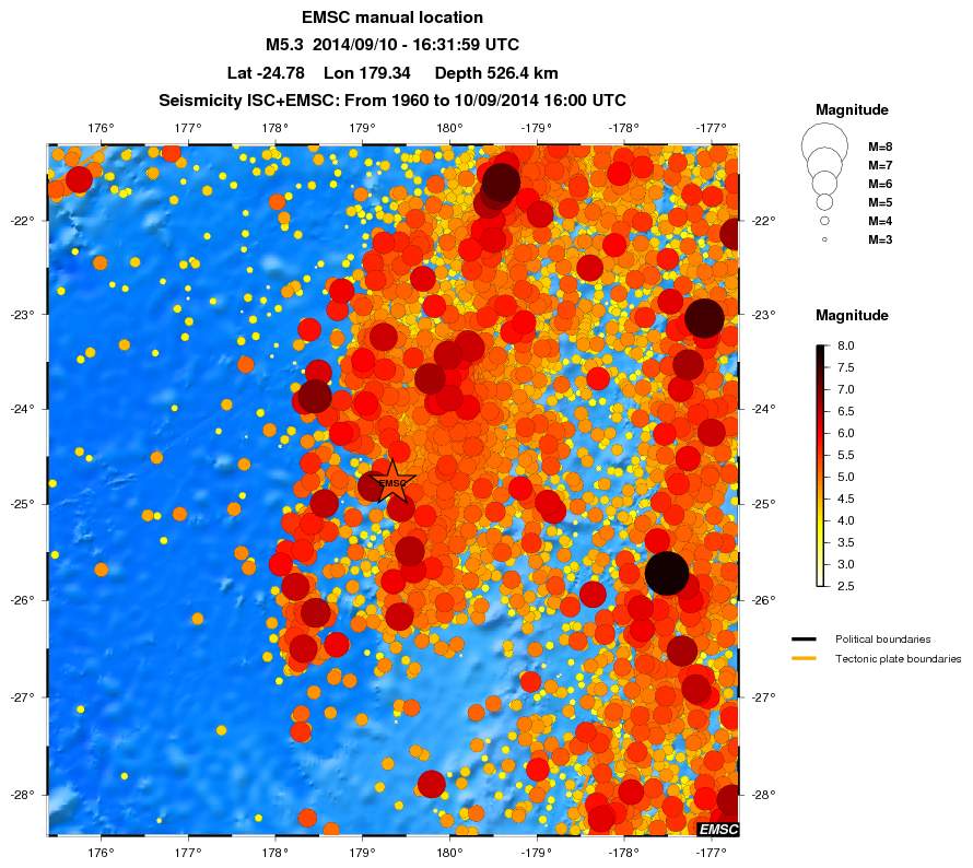 regional magnitude historical seismicity