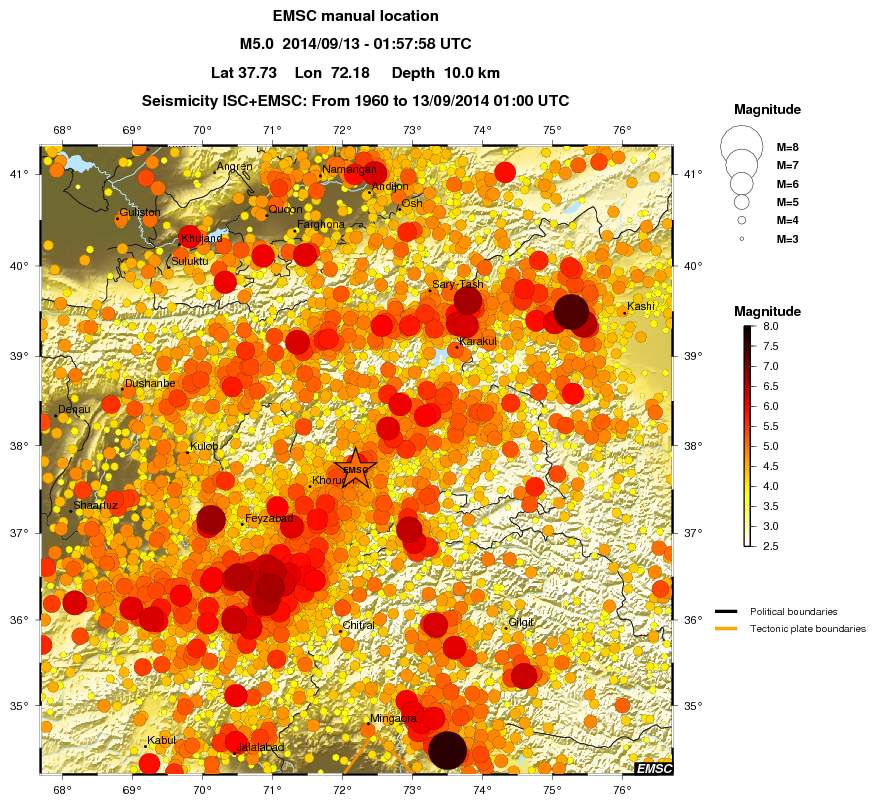 regional magnitude historical seismicity