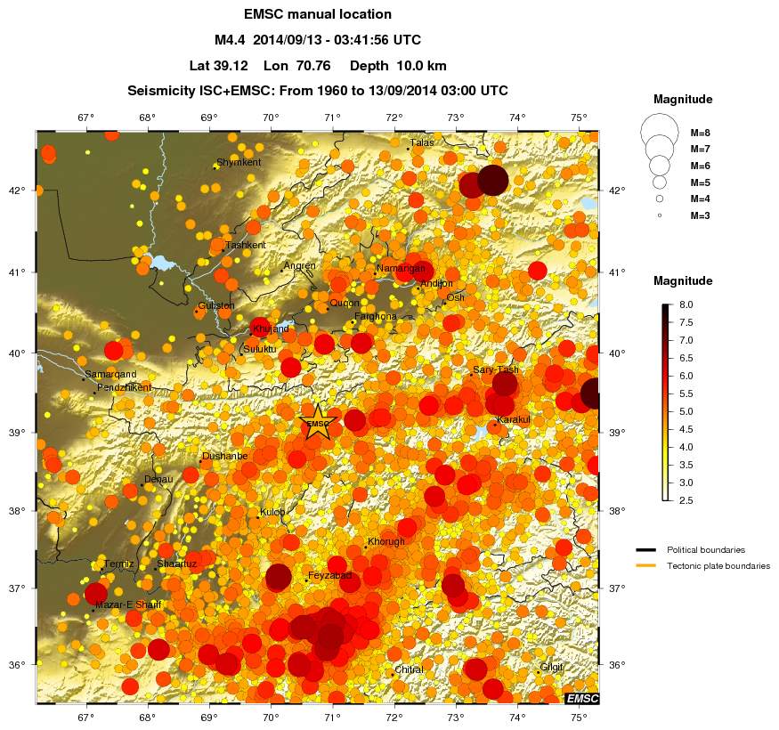regional magnitude historical seismicity