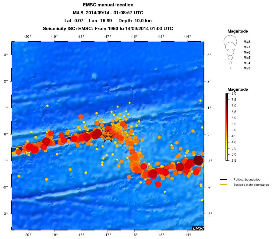 regional magnitude historical seismicity