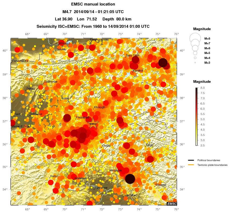 regional magnitude historical seismicity