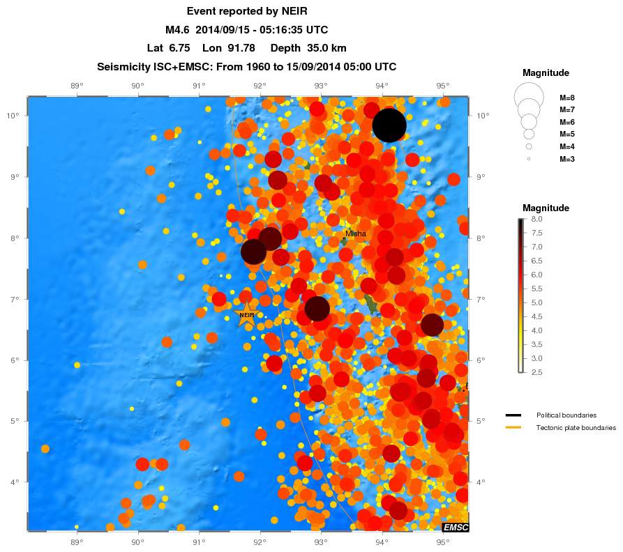 regional magnitude historical seismicity