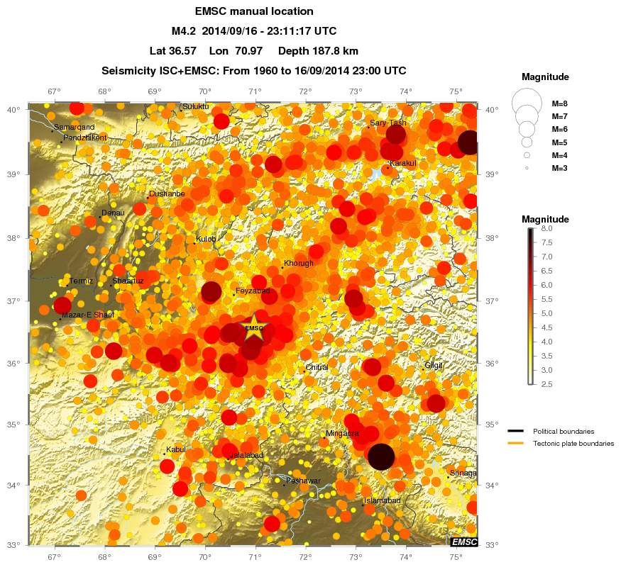 regional magnitude historical seismicity