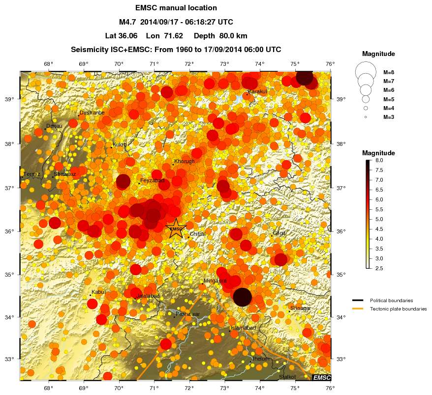 regional magnitude historical seismicity