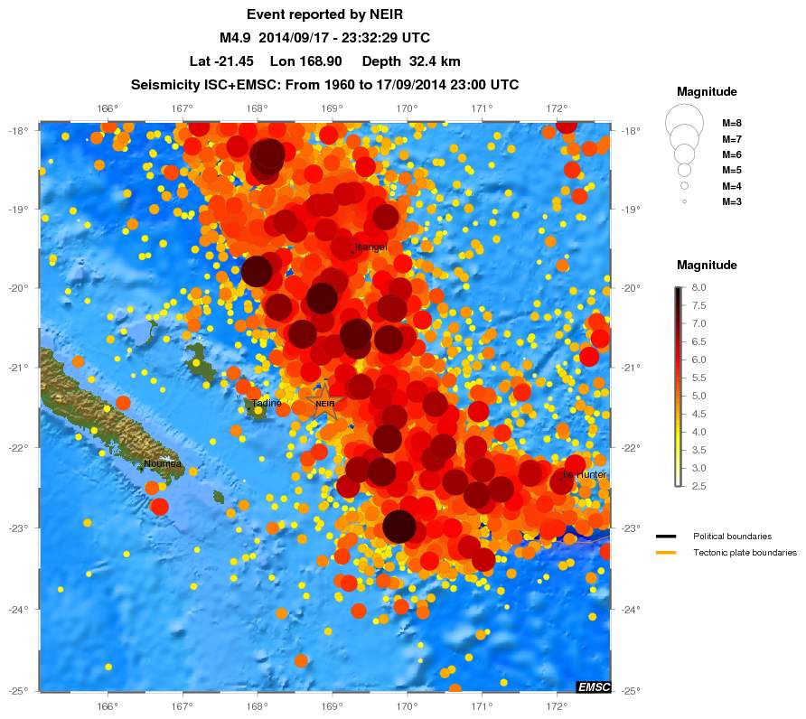 regional magnitude historical seismicity