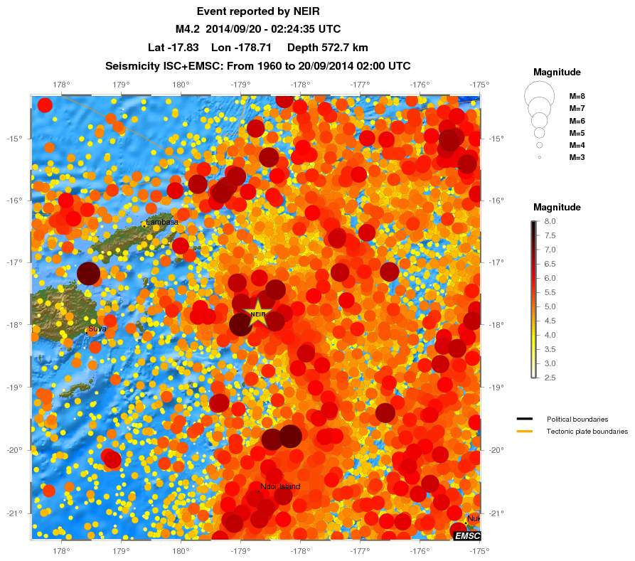 regional magnitude historical seismicity