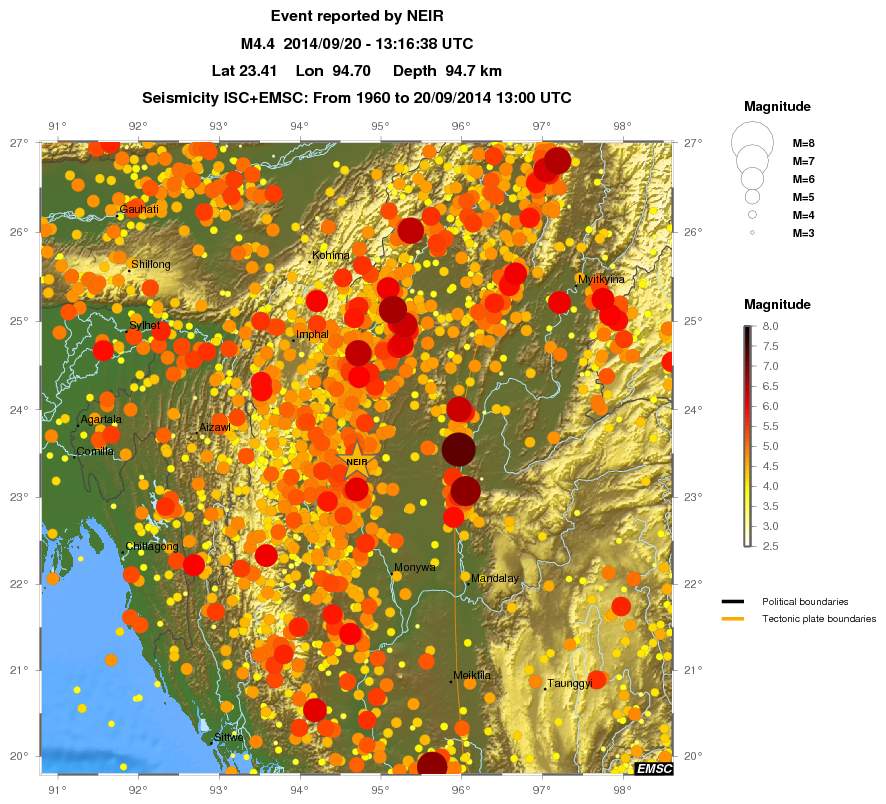 regional magnitude historical seismicity